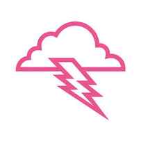 Cloud and Lightning Bolt Icon by CSA Images