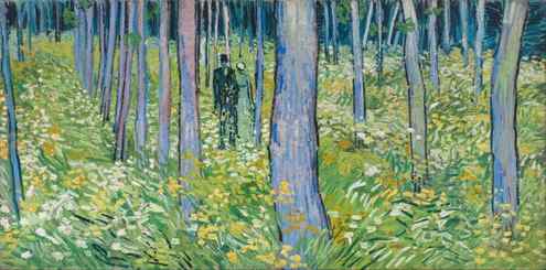 Vincent van Gogh (1853–1890), Undergrowth with Two Figures (1890), oil on canvas, 49.5 x 99.7 cm, Cincinnati Art Museum, Cincinnati, OH. Wikimedia Commons.