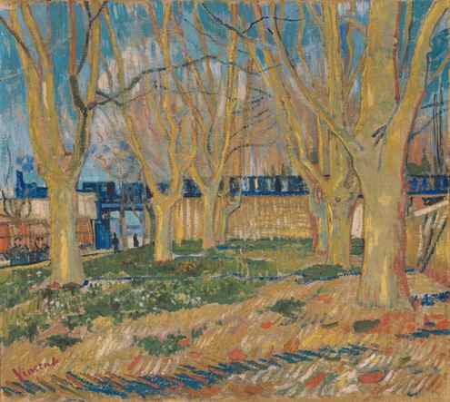 Vincent van Gogh (1853–1890), The Blue Train (Viaduct in Arles) (1888), oil on canvas, 46 x 49.5 cm, Musée Rodin, Paris. Wikimedia Commons.