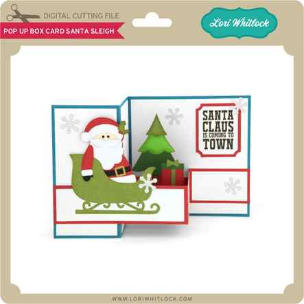 Pop Up Box Card Santa Sleigh