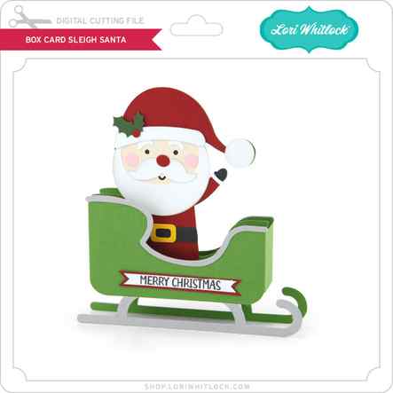 Box Card Sleigh Santa