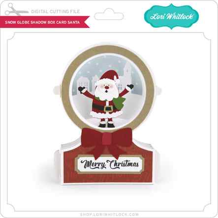 Snowglobe Shadow Box Card Santa
