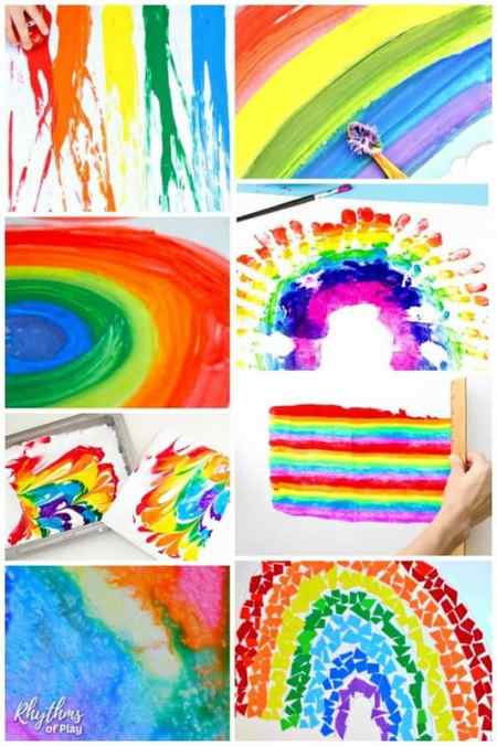 Rainbow art ideas for children