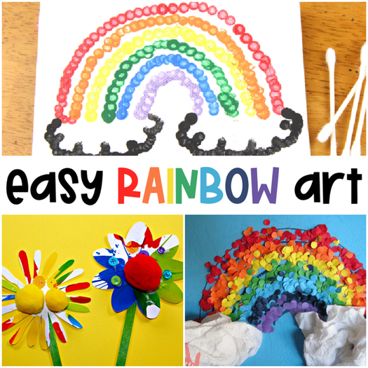 Easy rainbow art ideas for kids