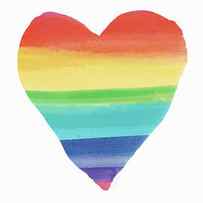 Rainbow Heart- Art by Linda Woods by Linda Woods