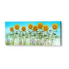Row of Sunflowers Acrylic Print by Elle Arden Walby