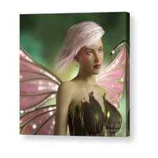 Pink Fairy Acrylic Print by Elle Arden Walby