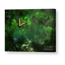 Forest Glade Butterfly Background Acrylic Print by Elle Arden Walby