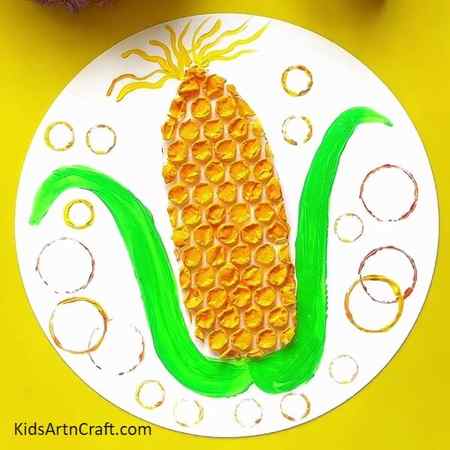 Your Corn Craft Is Ready!- A Tutorial For Beginners To Utilize Bubble Wrap For Making Corn 