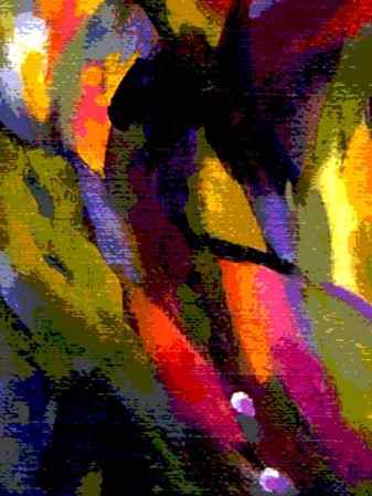 Lava Flow, Karen Gillis Taylor, color sketch for abstract painting