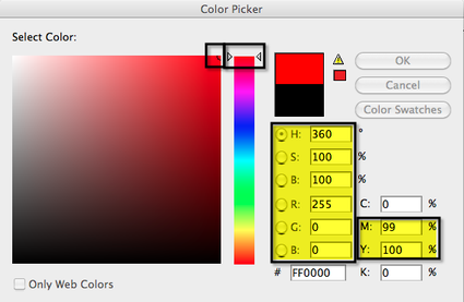 Figure 2: RGB Color Mode - Pure Red Hue