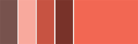 Red color bar with red hue, tint, tone, and shade