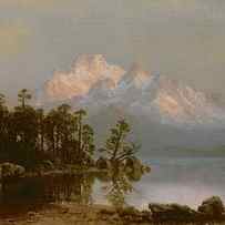 Mountain Canoeing by Albert Bierstadt by Albert Bierstadt