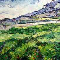 The Green Wheatfield behind the Asylum by Vincent van Gogh