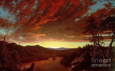 Wall Art - Painting - Twilight in the Wilderness by Frederic Edwin Church