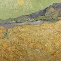 Wheatfield with Reaper by Vincent Van Gogh