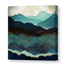 Indigo Mountains Canvas Print / Canvas Art by Spacefrog Designs