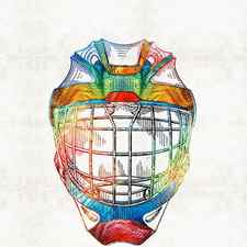Hockey Art - Goalie Mask Patent - Sharon Cummings by Sharon Cummings
