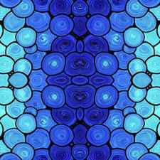 Winter Lights - Blue Mosaic Art By Sharon Cummings by Sharon Cummings