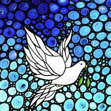 Peaceful Journey - White Dove Peace Art by Sharon Cummings
