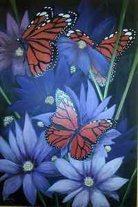 Wall Art - Painting - Magic butterflies by Judit Szalanczi