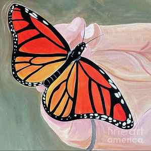 Wall Art - Painting - The Butterfly Whisperer by Jennifer Dunn