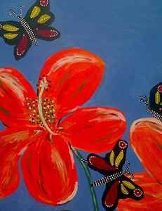 Wall Art - Painting - 3 Butterflys Good Spirit Near by Julie Butterworth