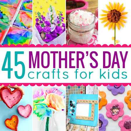 LOTS of beautiful creative and unique Mothers Day Crafts for Kids to make! These make the perfect, cherished gift for any Mom.