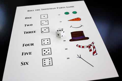 Toddler Approved - Build a Snowman Dice Game