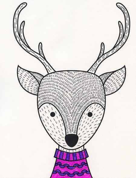Step 1 13 - How to Draw a Reindeer For Kids, Easy Tutorial, 6 Steps