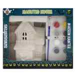 Sassafras Paint Your Own Haunted House Kids Activity Craft Kit with Paints and Ceramic Figure