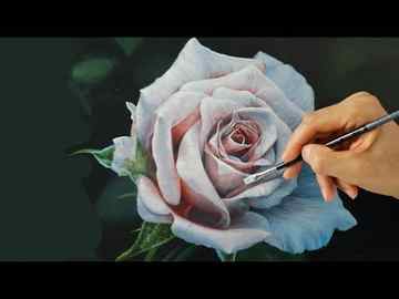 how to paint a rose realistic rose painting tutorial