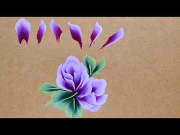 learn step by step how to paint Rose Painting acrylic painting 