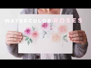 Watercolor Roses Three Different Ways to Paint a Rose