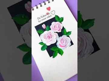 Easy Acrylic Painting For Beginners How to Paint Roses Shorts