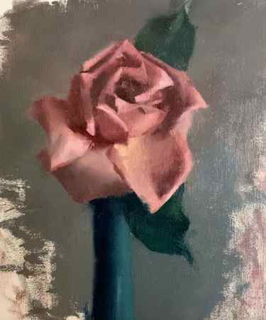 Painting of a rose by Elisabeth Larson Koehler