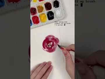 How to paint a watercolour rose