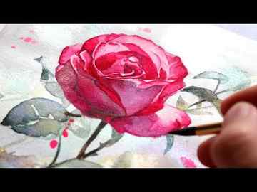 WATERCOLOR TUTORIAL FOR BEGINNERS How To Paint A Rose In 5 Steps