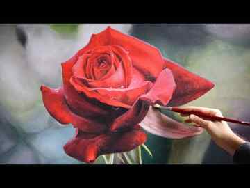 How to paint a rose rose painting tutorial