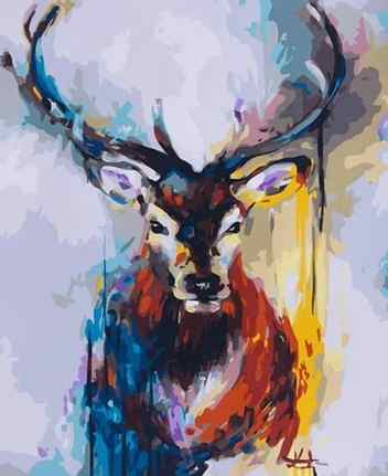 Reindeer DIY Acrylic Painting by Numbers Kit on Canvas