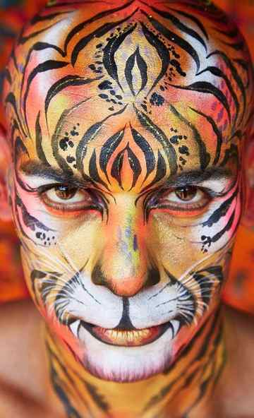 Adult tiger face paint 