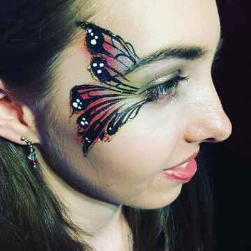 Butterfly face paint for adults