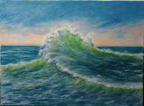 The wave, original oil painting, 12