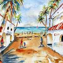 Playa del Carmen by Carlin Blahnik CarlinArtWatercolor