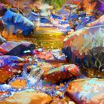 colorful stones by Tithi Luadthong