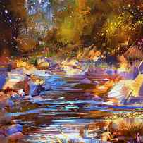 colorful river by Tithi Luadthong