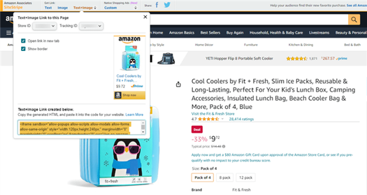 amazon affiliate link to search results