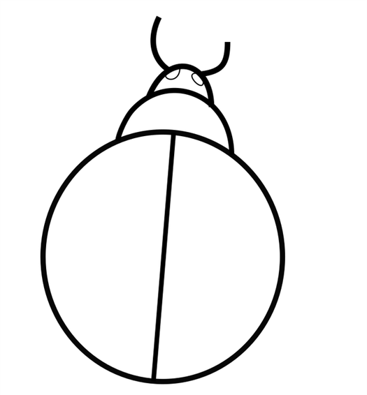 how to draw a lady bug step 4