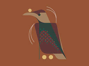 Minimalist Bird of Paradise No. 4 | Standardwing animal bird bird of paradise minimalist