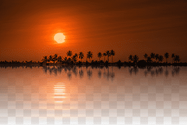 landscape graphy of coconut tree during golden hour, Sunset Afterglow Nature Sunrise, sunset, landscape, computer Wallpaper, sunrise png thumbnail